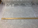 Beaded Feather Fabric - Ivory - Embroidered Luxury Mesh Lace with Beads and Feathers By The Yard