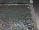 Mini Glitz Sequins - Hologram Silver - Stretch Shiny Sequins Mesh Fabric Sold By The Yard