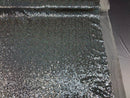 Silver Holographic Mini Glitz Sequins - by yard - 4Way Stretch Shiny Sequins Mesh Fabric
