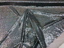 Silver Holographic Mini Glitz Sequins - by yard - 4Way Stretch Shiny Sequins Mesh Fabric