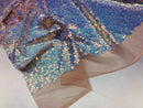 Mini Glitz Sequins - Unicorn -  Stretch Shiny Sequins Mesh Fabric Sold By The Yard