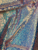 Mini Glitz Sequins - Unicorn -  Stretch Shiny Sequins Mesh Fabric Sold By The Yard