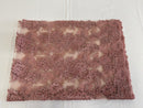Flower Cluster Fancy Border Fabric - Dusty Rose - Embroidered Flower Design on Lace Mesh By Yard