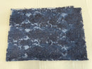 Flower Cluster Fancy Border Fabric - Navy Blue - Embroidered Flower Design on Lace Mesh By Yard