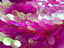 Iridescent Sequins Hologram Fabric - Lilac Oval Teardrops - 58 Inch Fabric Sold By The Yard