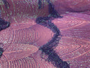 Fringe Sequins - Iridescent Lilac - Dangle 4 Way Stretch Fancy Sequins Fabric Sold By The Yard