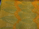 Fringe Sequins - Canary Yellow - Dangle 4 Way Stretch Fancy Sequins Fabric Sold By The Yard