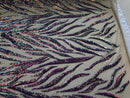 Phoenix Feather Sequins - Iridescent Lavender - 4 Way Stretch Phoenix Pattern Fashion Design Fabric