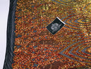 Symbol Pattern - Orange Black Mesh - 4 Way Stretch High Fashion Shiny Pattern Sequins