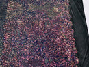 Symbol Pattern - Iridescent Rainbow - 4 Way Stretch High Fashion Shiny Pattern Sequins