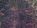 Symbol Pattern - Iridescent Rainbow - 4 Way Stretch High Fashion Shiny Pattern Sequins