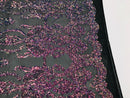 Sequins Damask Pattern - Iridescent Rainbow - 4 Way Stretch Designer Fabrics in Shiny Patterns