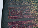 Damask Sequins - Rainbow - 4 Way Stretch Damask Sequins Fashion Design By Yard