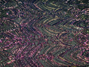 Fish Net Damask Sequins - Rainbow - 4 Way Stretch Shiny Fashion Sequins By Yard