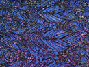 Fish Net Damask Sequins - Magenta - 4 Way Stretch Shiny Fashion Sequins By Yard