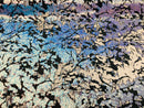 Reversible Velvet Sequins - Iridescent Unicorn - 2 Way Stretch Shiny Sequins Fabric on Black Velvet