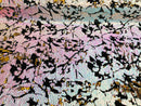 Reversible Velvet Sequins - Unicorn / Gold - 2 Way Stretch Shiny Sequins Fabric on Black Velvet