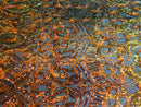 Luxury Feather Sequins - Champagne - 4 Way Stretch Glamorous Shine Fringe Feather Sequins Fabric