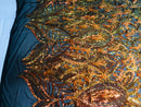 Luxury Feather Sequins - Champagne - 4 Way Stretch Glamorous Shine Fringe Feather Sequins Fabric