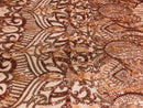 Luxury Feather Sequins - Rose Gold - 4 Way Stretch Glamorous Shine Fringe Feather Sequins Fabric