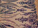 Holographic Sequins - Purple - 4 Way Stretch Glam Shine Iridescent Color Sequins Fabric