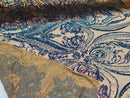 Big Damask Sequins Fabric - Iridescent Lavender - 4 Way Stretch Damask Sequins Design Fabric By Yard