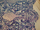 Holographic Sequins - Purple - 4 Way Stretch Glam Shine Iridescent Color Sequins Fabric