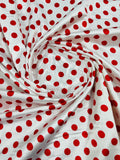 Polka Dot Satin Fabric - 3/4" Inch Super Soft Silky Satin Polka Dot Fabric - Pick Color - 75 Yard Roll