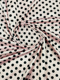 Polka Dot Satin Fabric - 3/4" Inch Super Soft Silky Satin Polka Dot Fabric - Pick Color - 75 Yard Roll