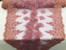 Beaded Fabric By The Yard Dk Rose Embroidered Pattern Beaded On A Mesh For Bridal Veil Wedding