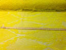 4 Way Stretch - Yellow - Geometric Design Sequins On Mesh Beautiful Fashion Fabrics Sold By Yard