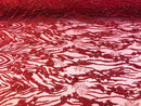 Beaded Fabric - Burgundy - Embroidered Flower Line Mesh Lace Fabric with Beads Sold By The Yard