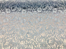 Guipure Lace Fabric - Baby Blue  - Embroidered Bridal Wedding Dress Design Sold By The Yard