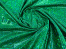 Polka Dot Foil Fabric - Green - Iridescent Polka Dot Design on Spandex Fabric