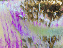 Flip Up Sequins Reversible - Hologram Pink / Gold Two Tone Mermaid Sequins Spandex Fabric By Yard