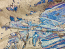 Two Tone Reversible - Blue / White - 2 Way Stretch Iridescent Shiny Sequins Fabric By The Yard
