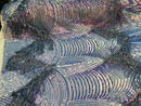 Fringe Sequins - Iridescent Blue - Dangle 4 Way Stretch Fancy Sequins Fabric Sold By The Yard