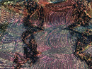 Fringe Sequins - Rainbow - Dangle 4 Way Stretch Fancy Sequins Fabric Sold By The Yard