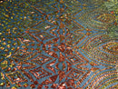 Shiny Pattern Sequins - Iridescent Aqua - 4 Way Stretch Multi Pattern Net Design Fashion Fabric
