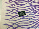 Wavy Line Sequins - Lilac - 4 Way Stretch Iridescent Pattern with Net Design Fashion Fabric