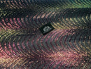 Sequins in Lines - Rainbow - Iridescent 4 Way Stretch Two Tone Color Design Sequins Fabric