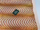 Sequins in Lines - Orange / Nude Mesh - Iridescent 4 Way Stretch Two Tone Design Sequins Fabric