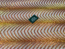 Sequins in Lines - Orange / Nude Mesh - Iridescent 4 Way Stretch Two Tone Design Sequins Fabric