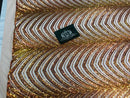 Sequins in Lines - Orange / Nude Mesh - Iridescent 4 Way Stretch Two Tone Design Sequins Fabric