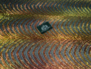 Sequins in Lines - Orange / Black Mesh - Iridescent 4 Way Stretch Two Tone  Design Sequins Fabric