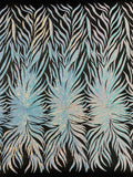 Angel Wing Sequin Design - 4 Way Stretch Wing Patterns Embroidered Sequins Fabric - 25 Yard Roll