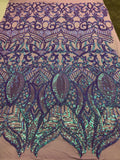 Royalty Sequin Fabric -  4 Way Stretch Royalty Mermaid Design - Pick Color - 25 Yards Roll