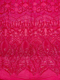 Royalty Sequin Fabric -  4 Way Stretch Royalty Mermaid Design - Pick Color - 25 Yards Roll