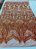 Royalty Sequin Fabric -  4 Way Stretch Royalty Mermaid Design - Pick Color - 25 Yards Roll