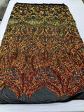 Royalty Sequin Fabric -  4 Way Stretch Royalty Mermaid Design - Pick Color - 25 Yards Roll